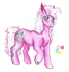 Size: 1169x1211 | Tagged: safe, artist:animagicworld, pinkie pie (g3), g3, female, solo, traditional art