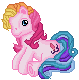 Size: 79x80 | Tagged: safe, artist:katcombs, toola-roola, g3, base used, female, pixel art, simple background, solo, transparent background