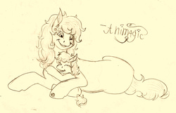 Size: 2030x1305 | Tagged: safe, artist:animagicworld, minty, scootaloo (g3), g3, traditional art