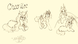 Size: 1976x1123 | Tagged: safe, artist:animagicworld, cheerilee (g3), lily lightly, oc, oc:diva, alicorn, pony, g3, alicornified, baby, baby pony, female, filly, race swap, traditional art, younger