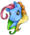 Size: 538x622 | Tagged: safe, artist:prettywitchdoremi, rainbow dash (g3), g3, commission, female, heart, heart eyes, simple background, solo, transparent background, wingding eyes