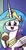 Size: 142x272 | Tagged: safe, artist:agnes garbowska, idw, princess celestia, alicorn, pony, g4, spoiler:comic, cropped, crown, cute, cutelestia, female, hi anon, jewelry, looking at you, meme, pointing, regalia, smiling, solo