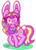 Size: 540x748 | Tagged: safe, artist:dolcisprinkles, sunshine parade, g3, basket, bow, bunny ears, bunny tail, easter, easter egg, egg, female, heart eyes, mouth hold, simple background, solo, sparkly eyes, starry eyes, transparent background, wingding eyes