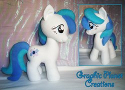 Size: 1460x1054 | Tagged: safe, artist:graphicplanetdesigns, peri winkle, g3, g4, g3 to g4, generation leap, irl, photo, plushie, solo