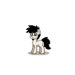 Size: 400x400 | Tagged: safe, pony, pony town, djent, jens kidman, meshuggah, metal, ponified, simple background, solo, transparent background