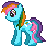 Size: 43x43 | Tagged: safe, artist:katcombs, rainbow dash (g3), g3, g4, base used, female, g3 to g4, generation leap, gif, non-animated gif, pixel art, simple background, solo, transparent background