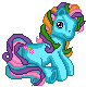 Size: 79x80 | Tagged: safe, artist:katcombs, rainbow dash (g3), g3, base used, female, pixel art, simple background, solo, transparent background