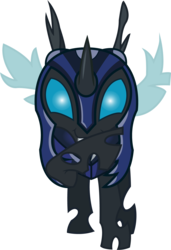 Size: 1137x1659 | Tagged: safe, artist:andrevus, changeling, g4, to where and back again, armor, changeling armor, changeling guard, changeling soldier, giggling, simple background, snickering, solo, transparent background