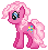 Size: 44x45 | Tagged: safe, artist:katcombs, pinkie pie (g3), g3, g3.5, g4, base used, female, g3.5 to g4, generation leap, gif, non-animated gif, pixel art, simple background, solo, transparent background