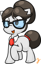 Size: 571x883 | Tagged: safe, artist:zutcha, writing desk, earth pony, pony, g4, glasses, simple background, solo, transparent background