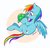 Size: 1032x997 | Tagged: safe, artist:osawari64, rainbow dash, tank, g4, abstract background, blushing, circle background, cute, dashabetes, duo, heart, looking at each other, profile, tankabetes