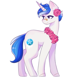 Size: 1700x1700 | Tagged: safe, artist:mentalphase, oc, oc only, pony, unicorn, flower, flower in hair, male, simple background, solo, stallion, transparent background