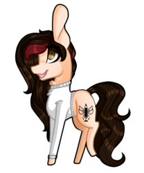 Size: 1024x1228 | Tagged: safe, artist:symphstudio, oc, oc only, oc:blits, earth pony, pony, chibi, clothes, female, mare, simple background, solo, sweater, transparent background