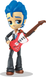 Size: 223x375 | Tagged: safe, flash sentry, equestria girls, g4, clothes, doll, electric guitar, equestria girls minis, fall formal outfits, guitar, male, musical instrument, simple background, solo, toy, transparent background, tuxedo