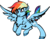 Size: 2366x1838 | Tagged: safe, artist:mylittlegodzilla, rainbow dash, pegasus, pony, g4, chest fluff, female, hooves, simple background, solo, spread wings, transparent background