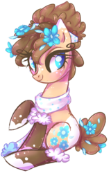 Size: 523x819 | Tagged: safe, artist:misspinka, oc, oc only, oc:fauna, earth pony, pony, female, mare, simple background, sitting, solo, transparent background