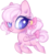 Size: 512x555 | Tagged: safe, artist:misspinka, oc, oc only, oc:almond, oc:almond bloom, bat pony, pegasus, pony, chibi, female, mare, simple background, solo, transparent background