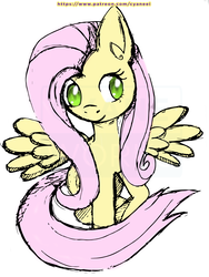 Size: 2371x3154 | Tagged: safe, artist:cyane-ei, fluttershy, g4, female, high res, solo, watermark