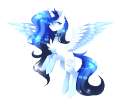Size: 2985x2433 | Tagged: safe, artist:huirou, oc, oc only, oc:chrysalis galaxy, alicorn, pony, alicorn oc, collar, high res, simple background, solo, transparent background