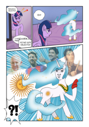 Size: 2896x4091 | Tagged: safe, artist:yinglung, twilight sparkle, oc, alicorn, pony, g4, argentina, canterlot castle, diego maradona, high res, josé de san martín, lionel messi, nation ponies, ponified, pope, pope francis, shocked, spanish, translated in the comments, twilight sparkle (alicorn), wat