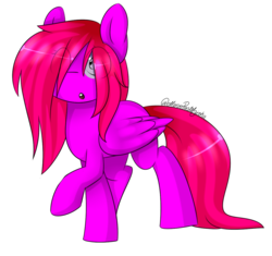 Size: 1024x961 | Tagged: safe, artist:erinisanxious, artist:misspastelzinha, oc, oc only, pegasus, pony, female, mare, open mouth, raised hoof, simple background, solo, transparent background