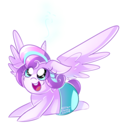 Size: 600x619 | Tagged: safe, artist:glitterclamopera, princess flurry heart, g4, baby, diaper, female, simple background, solo, transparent background