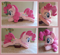 Size: 1280x1168 | Tagged: safe, artist:fallenpeach, pinkie pie, g4, beanie (plushie), irl, photo, plushie, solo