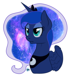 Size: 933x1013 | Tagged: safe, artist:slim-shady, princess luna, g4, female, galaxy mane, simple background, solo, transparent background