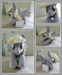 Size: 3451x4153 | Tagged: safe, artist:fallenpeach, derpy hooves, pegasus, pony, g4, beanie (plushie), female, high res, irl, mare, photo, plushie, solo