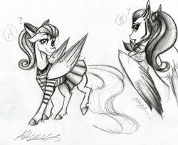 Size: 1024x834 | Tagged: safe, artist:alexacana, fluttershy, g4, bow, clothes, female, scarf, shirt, skirt, solo, traditional art