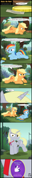 Size: 2126x11893 | Tagged: safe, artist:toxic-mario, applejack, derpy hooves, rainbow dash, alicorn, earth pony, pegasus, pony, g4, absurd resolution, alicornified, bit, bits, coin, comic, downvote bait, female, filly, filly rainbow dash, princess derpy, race swap, scout, teenage applejack