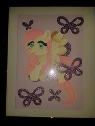 Size: 720x960 | Tagged: safe, artist:kawaii-desudesu, fluttershy, butterfly, g4, craft, irl, papercraft, photo, solo