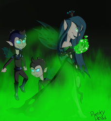 Size: 792x864 | Tagged: safe, artist:2-lettdodd, queen chrysalis, changeling, human, g4, changeling guard, elf ears, humanized, winged humanization, wings