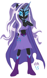 Size: 1821x3005 | Tagged: safe, artist:e-e-r, nightmare rarity, equestria girls, g4, spoiler:comic, belly button, breasts, cleavage, clothes, equestria girls-ified, female, midriff, simple background, skirt, solo, transparent background
