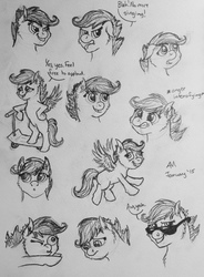 Size: 2247x3050 | Tagged: safe, artist:ambergerr, scootaloo, g4, female, high res, scooter, solo, sunglasses