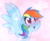 Size: 748x610 | Tagged: safe, artist:sweettuney, rainbow dash, pegasus, pony, g4, female, solo, starry eyes, wingding eyes