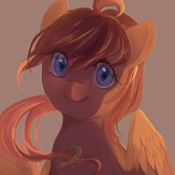 Size: 2000x2000 | Tagged: safe, artist:haidiannotes, oc, oc only, pegasus, pony, female, high res, looking at you, mare, ring, smiling, solo