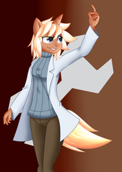 Size: 2480x3507 | Tagged: safe, artist:zeskii, oc, oc only, oc:quickfix, anthro, clothes, female, high res, pants, solo