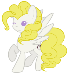 Size: 2953x3177 | Tagged: safe, artist:snowbunny0820, surprise, g1, g4, female, g1 to g4, generation leap, high res, one eye closed, raised hoof, simple background, solo, transparent background, vector, wink