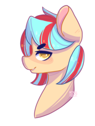 Size: 1536x2048 | Tagged: safe, artist:mentalphase, oc, oc only, earth pony, pony, bust, colored pupils, female, looking at you, mare, portrait, simple background, solo, transparent background