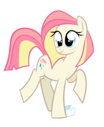 Size: 1280x1555 | Tagged: safe, artist:sugahfox, oc, oc only, oc:spring showers, earth pony, pony, female, magical lesbian spawn, mare, offspring, parent:blossomforth, parent:sunshower, parents:blossomshower, raised hoof, simple background, solo, transparent background