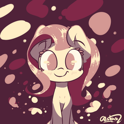 Size: 4500x4512 | Tagged: safe, artist:luxaestas, fluttershy, butterfly, pegasus, pony, g4, absurd resolution, female, limited palette, looking at you, sitting, smiling, solo