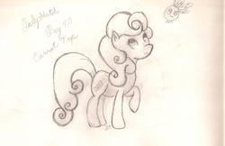 Size: 2178x1409 | Tagged: safe, artist:silversthreads, carrot top, golden harvest, earth pony, pony, g4, daily sketch, female, mare, sketch, solo, traditional art