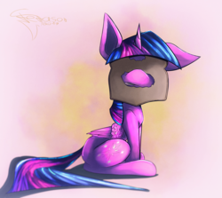 Size: 1600x1427 | Tagged: safe, artist:ferasor, twilight sparkle, alicorn, pony, g4, bread, bread head, female, food, simple background, sitting, solo, twilight sparkle (alicorn), unamused