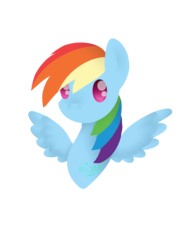 Size: 1024x1365 | Tagged: safe, artist:keisaa, rainbow dash, pegasus, pony, g4, chibi, female, simple background, solo, spread wings, transparent background