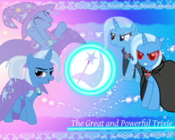 Size: 1024x819 | Tagged: artist needed, safe, artist:dorek9999, trixie, pony, unicorn, g4, collage, female, mare, wallpaper