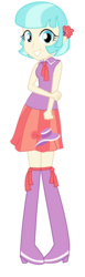 Size: 1032x3360 | Tagged: safe, artist:kasi-ona, coco pommel, equestria girls, g4, boots, equestria girls-ified, female, flower, flower in hair, hat, high heel boots, simple background, solo, transparent background, vector