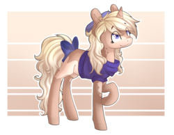 Size: 3000x2323 | Tagged: safe, artist:baldmoose, oc, oc only, pony, unicorn, bow, clothes, female, high res, mare, solo, tail bow