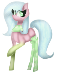 Size: 922x1190 | Tagged: safe, artist:tizhonolulu, oc, oc only, oc:lexi dreams, blue, clothes, ear fluff, eyelashes, full body, green, pink, scarf, simple background, socks, solo, transparent background, yellow
