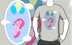 Size: 556x350 | Tagged: safe, artist:skellerart, pinkie pie, g4, design, female, shirt design, solo